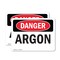 Signmission Argon Danger Sign, Vinyl Decal, 14in W x 10in L, 2PK OS-2PACK-DS-D-1014-L-1032 - alternate 1